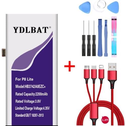 YDLBAT 2200mAh HB3742A0EZC+ Battery for Huawei P8 Lite Enjoy 5S ALE-CL00 UL00 CL10 UL10 TL00 TAG-AL00 TAG-CL00
