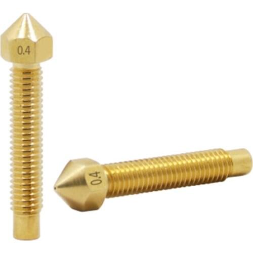 3D printer parts 0.4mm nozzles 1.75mm 3.0mm filament printer accessories supplies M6 extended long nozzle lip copper brass