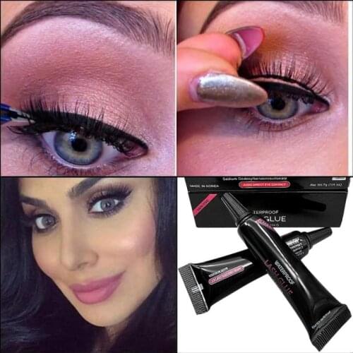 1Pcs Professional Eyelashes Glue Clear-white/Dark-black Waterproof False Lashes Double Eyelid Strong Adhesive Glue Makeup TSLM2