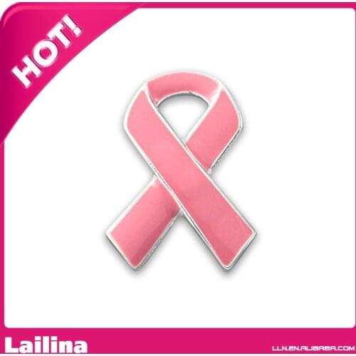 10 pcs/lot Fashion Style Breast Cancer Awareness Pink Ribbon Pins