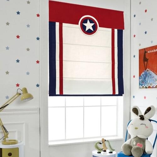 2018 New Printed American Style Cartoon Children Blackout Curtain Roman Blinds Customized Roller Blind