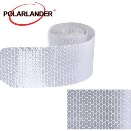 5CM x 3M Reflective Safety Warning Tape Sticker Silver White Reflective Material Car Warning Tape Sticker Film