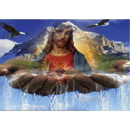 5D Diy Diamond Painting Religion Icon Jesus Love 3D Diamond Painting Full Round picture of Rhinestone Painting Embroidery FG1647