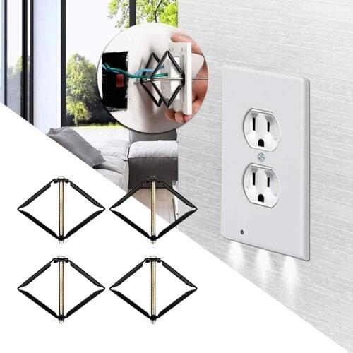 86 * 86mm Wall Back Box Cassette Repairer Support Rod Electrician Accessoriess(White/Blue/Pink/Purple)