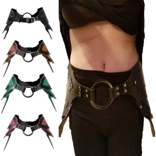 Medieval Renaissance Leather Faulds Large Ring Belt Ranger Knights Thigh Protector Gothic Tasset Armor Waist Protection For LARP