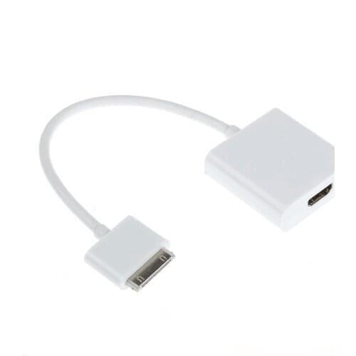 Digital AV Dock to Hdmi-compatible Adapter 30P Dock Female to Hdmi-compatible Male Video Converter Cable for iPhone 4 4S iPad 2