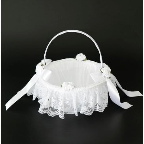 Double Bowknot Flower Baskets for Wedding Engagement Prom And