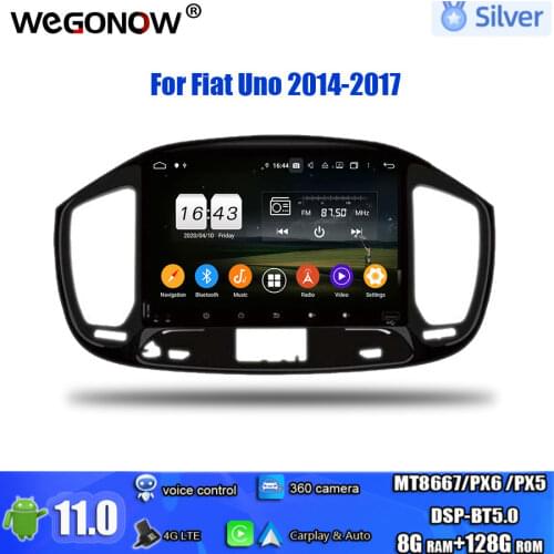 For Fiat Uno 2014-2017 Wireless Carplay PX6 9" Android 10.0 4GB 64GB Car DVD Player AHD GPS RDS Auto Radio wifi Bluetooth 5.0