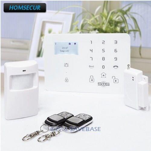 HOMSECUR LCD Wireless&wired GSM SMS Autodial Home Alarm System With Temperature Sensor