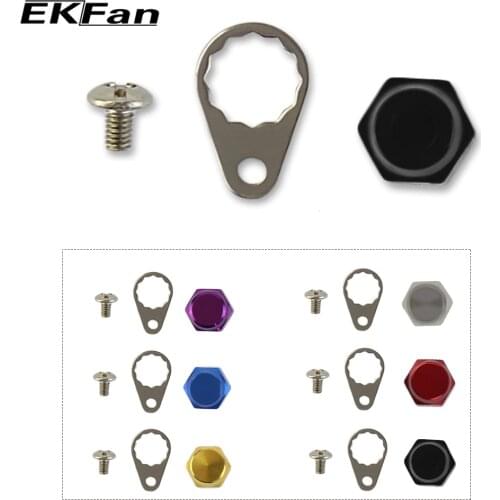 EKFan Left Hand Right Hand Crank Nut Screw With Plate For Fishing Reel Screw Cap For Fishing Reel