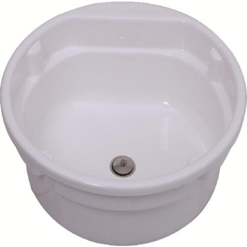 Ф430*140mm Round White Acrylic Sink GR-Y010B Boat Caravan RV Camper