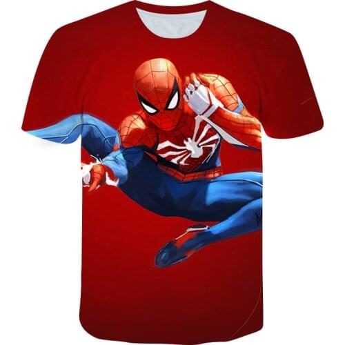 Summer Spidermans Boys T Shirt Fashion 3D Print Kids T Shirt For Boy Short Sleeve Baby Girls T Shirt Childrens Clothes 4-14Y