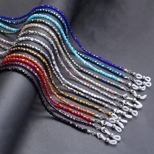 Lureen Fashion Crystal Colored Beaded Face Mask Chains For Women Glasses Lanyard Anti Slip Sunglasses Strap Cord Jewelry
