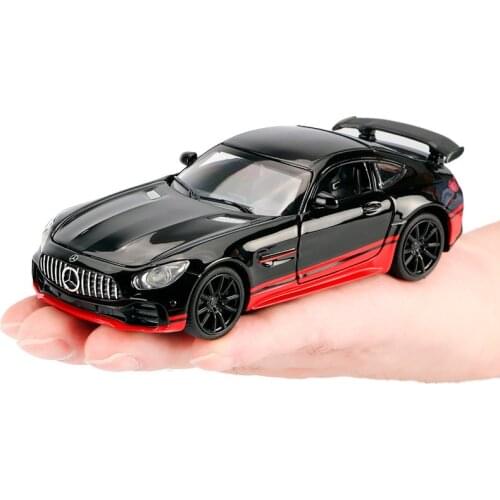 1:32 Ben GTR-AMG diecast car model sports car alloy model pull back car Sound & Light decoration boy toy