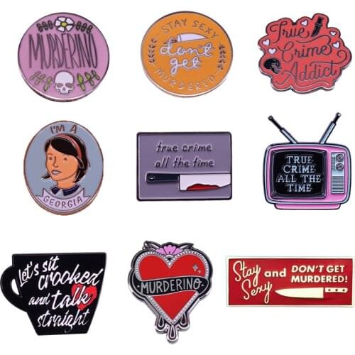 My Favourite Murder Series Brooch SSDGM True Crime Fan Pin Murderino Gift