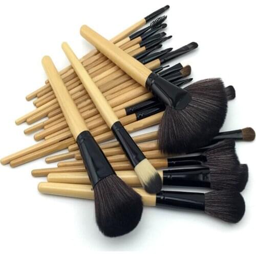 24 Pcs Professional Makeup Brush Set Tools Make-up Toiletry Kit Wool Brand Make Up Brush Set Case
