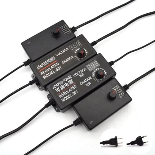 Adjustable Power Supply 3V-12V 3V-24V 9V-24V 1A 2A 3A 5A Power Adapter Universal 220V To 12V Volt Adaptor With Display Screen