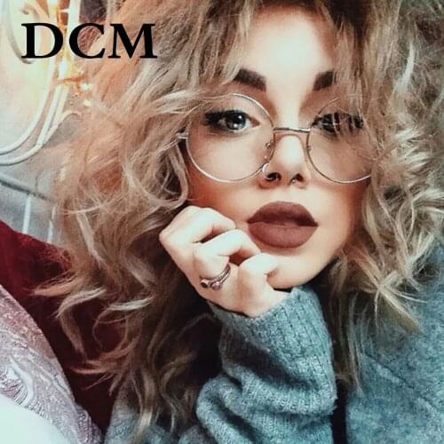 DCM New Unisex Vintage Round Reading Glasses Metal Frame Retro College Style Eyeglass Clear Lens Eyewear