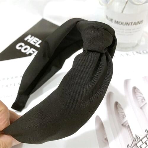 Solid Knotted Hairband for Women Headbands Girl Hairbands Hair Hoop Female Hair Accessories