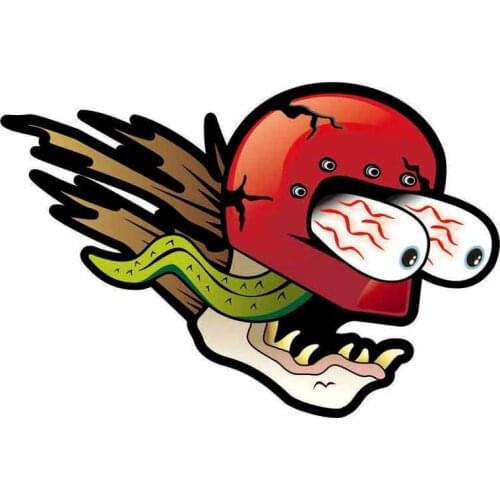 Personality Car Sticker for Rat Fink Helmet Anime Cartoon PVC JDM Bumper Trunk Graphics Decal Waterproof Cover Scratch 13cmX9cm