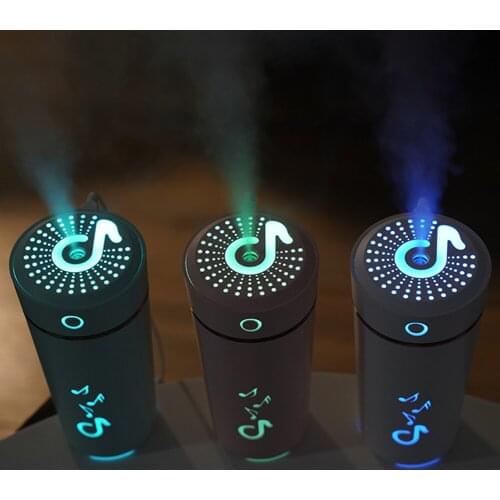 Portable 200ml Air Humidifier Low Noise Fine Mist Spray Mini Humidifier Oil Diffuser Cool Mist Air Purifier Night Light