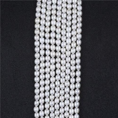 7-8mm B rice shape freshwater pearl strands for sale
