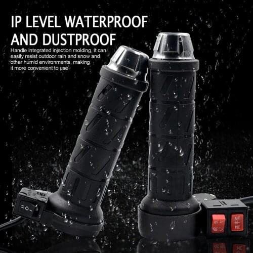 12V Electric Scooter Heated Handlebar Grips with Switch Adjustable Electric Heating Warmth Hand Grips Cycling Accessories