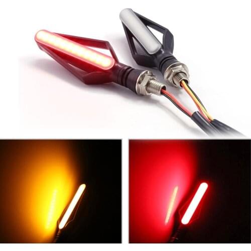 1Pcs 24 LED Motorcycle Turn Signal Lights Motorbike Indicator for Fog Light Moto Tail Brake Lights Streamer Flashing