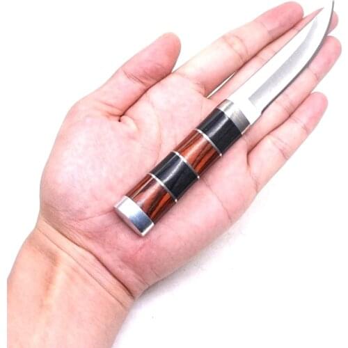 6.22'' Tactical Knife Fixed Blade Hunting Knife With Sheath Pocket Outdoor Camping Survival Knives Wood Handle Self-defense Tool