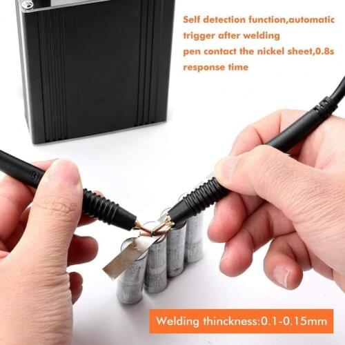 Spot-welder 9 Levels Power Good Conductivity Aluminium Alloy Shell Handheld Precise Spot Welding Machine for 18650 Battrery