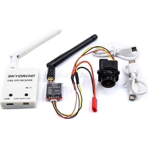TS5828 Micro 5.8G 600mW 48CH FPV Transmitter Digital Display + 1200TVL Camera + 150CH FPV UVC Receiver OTG for FPV RC Drone Part