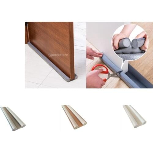 Flexible Door Seal Strip Draught Excluder Noise Reduction Dust Blocker Gray