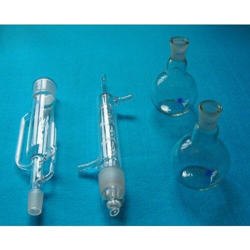 150ml,Glass Soxhlet Extractor,Allihn Condenser,Two Flat Bottom Flask,Lab Glassware