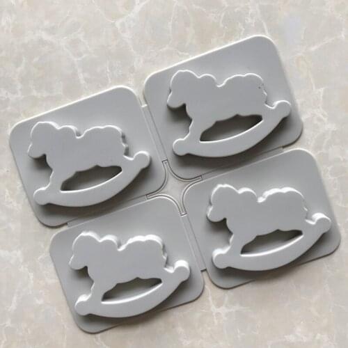 4 Trojan Horse Silicone Aromatherapy Mold, Ice Tray Mold, High Temperature Resistant Cake Decoration Accessories