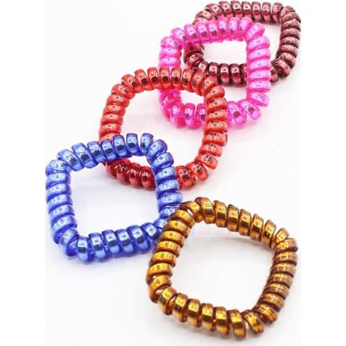 5 Pcs Elastic Hair Bands for Women Hair Accessories Girl Spiral Hair Ties Ponytail Holders Cute Hair Band Cord 2021