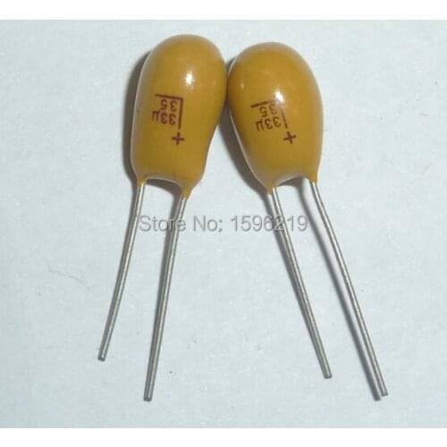 50pcs Tantalum capacitor 33uF 35V 336 Brand New 35V33uF DIP Radial