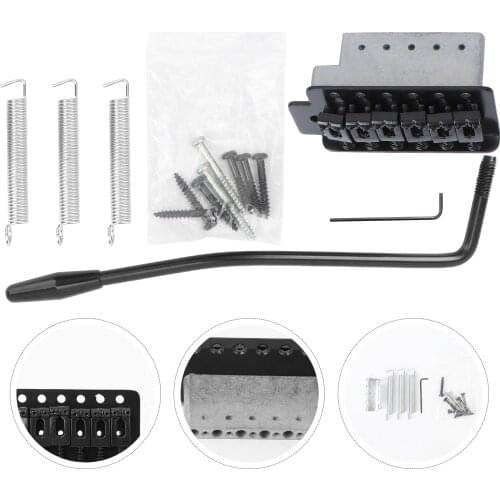 GA205 Left Handed 6 String Flat ST Saddle Single Tremolo Bridge System For Electric Guitar Accessories Parts Screw-In Arm Silver