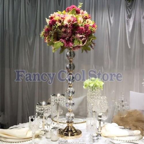 63cm Tall Wedding Flower Stand Crystal Table Centerpiece Party Props
