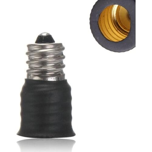 5PCS E12 to E14 LED Bulb Socket Adapter Converter Lamp Holder Adapter Black