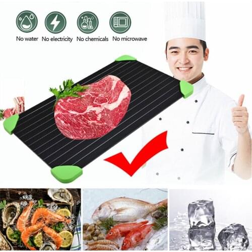 Aluminium Fast Defrosting Tray Thaw Frozen Food Meat Quick Thawing Tray Fresh Healthy Rapid Defrost Plate Kitchen Gadgets Tools