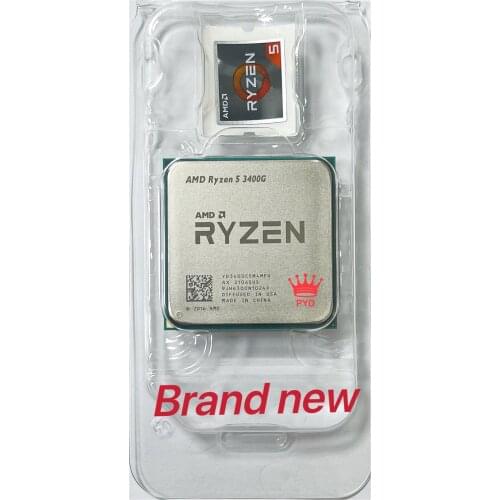 AMD Ryzen 5 3400G R5 3400G 3.7 GHz Quad-Core Eight-Thread 65W CPU Processor L3=4M YD3400C5M4MFH Socket AM4 Brand new
