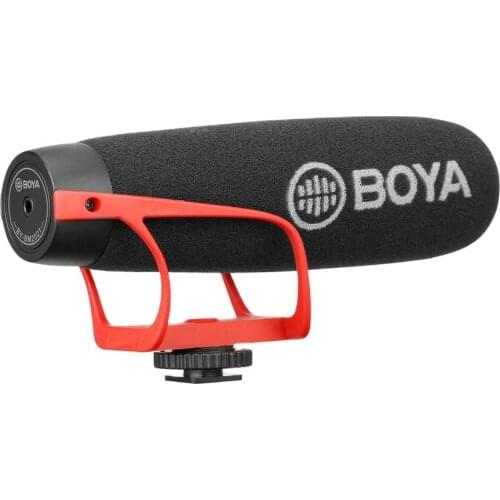 BOYA BY-BM2021R Super-Cardioid Shotgun Microphone with TRRS & TRS Connectors for IOS Andrioid Smartphone DSLR Camera Camcorder