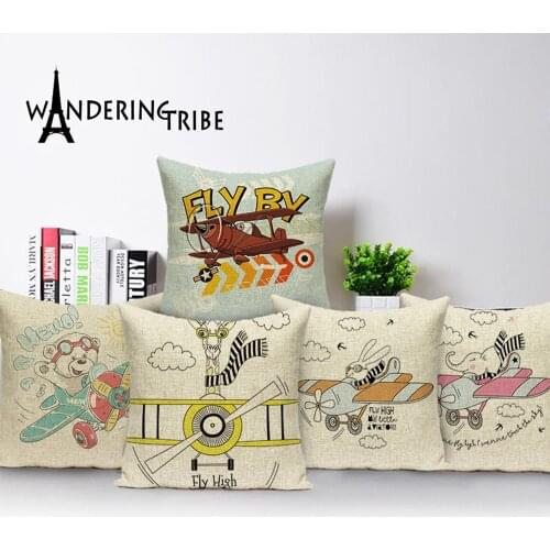 Cartoon Pillow Bunny Decorative Cushions For Sofa High Quality Animal Letter Cushion Cover Home Decor Custom Pillow Cover 45*45