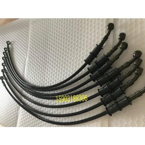 70cm Length Colorful Motorcycle Motorbike Stainless Steel Braided PVC Coverred Nylon Core Brake Clutch Oil Hose Line Pipes