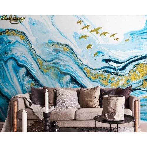 Beibehang Custom photo wallpaper mural blue haina Baichuan marble pattern landscape decoration painting wall papers home decor