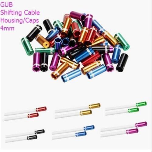 GUB Colorful Mountain Road Bike MTB Bicycle Derailleur Shifting Cable Tube Cap Cover CoreInner Wire Fer/Gear Shift 4mm CNC Parts