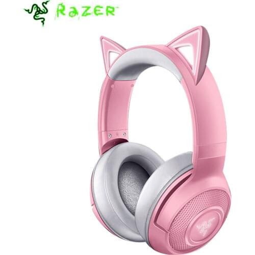 Razer Kraken BT Kitty Gaming Headset BT 5.0 Wireless Headphone 40mm Driver Unit Low Latency Built-in Beamforming Microphone Pink