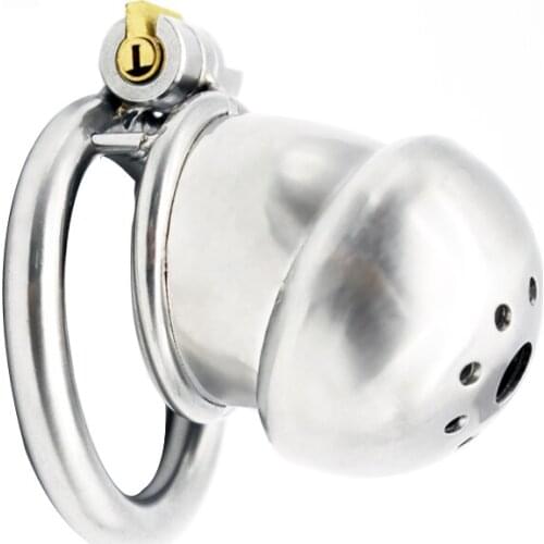 Happygo Stainless Steel Stealth Lock Male Chastity Device,Cock Cage,Penis Lock,Cock Ring,Chastity Belt A266