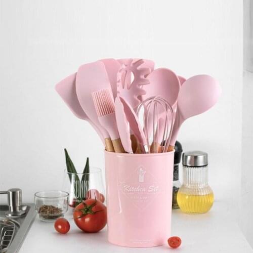 8-12PCS Silicone Kitchenware Cooking Utensils Set Heat Resistant Kitchen Non-Stick Cooking Utensils Baking Tool Kitchen Gadget