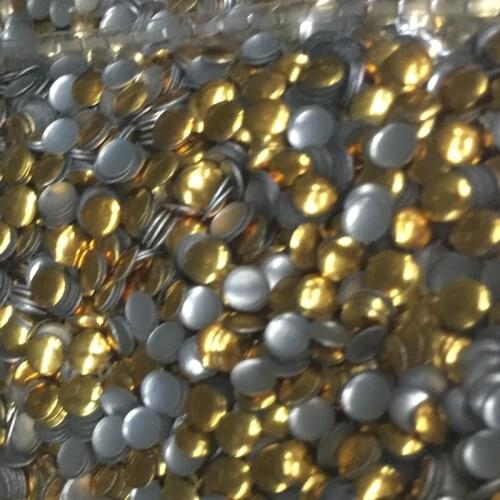 New 3mm Gold Round Flatback Iron On Hotfix nailheads panel pressing Studs Punk Rock DIY Spikes 500pcs/lot Clothes/shoes/scarf